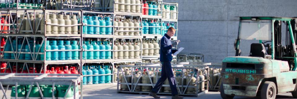 Gas bestelling klaarplaatsen